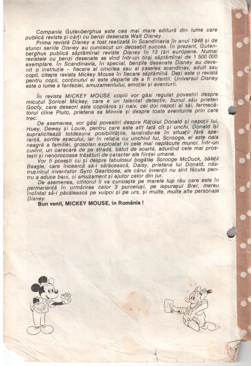 Mickey Mouse 01 / 1991 pagina 1